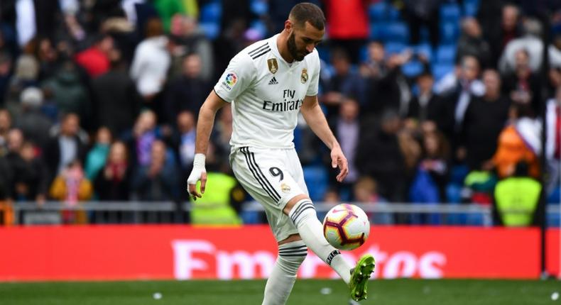 Karim Benzema left the pitch with the match-ball after scoring a hat-trick against Athletic Bilbao on Sunday.