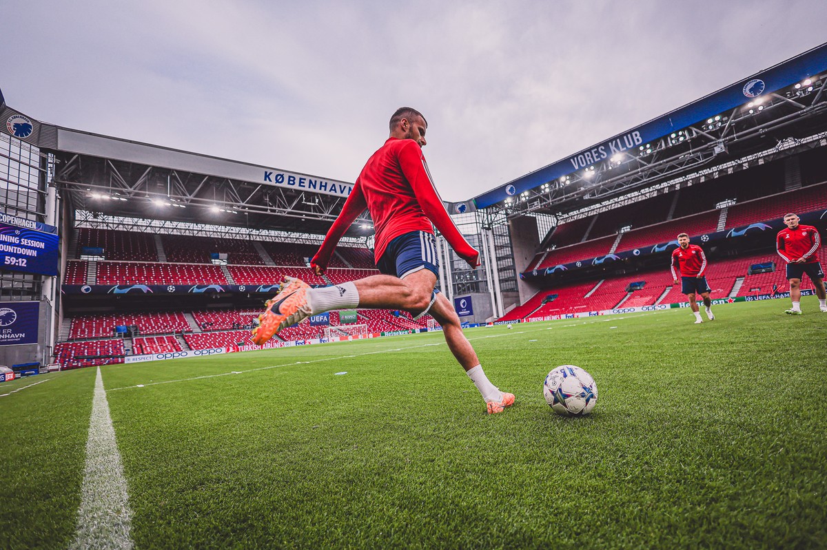Trening przed meczem z FC Kopenhaga