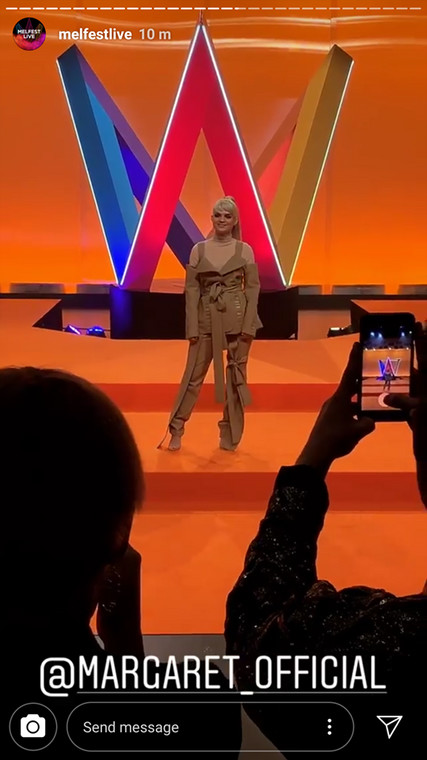 Margaret na konferencji prasowej Melodifestivalen