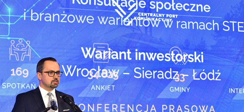 CPK i wariant inwestorski nowej linii kolejowej. Horała: Utrzymujemy rekordowe tempo