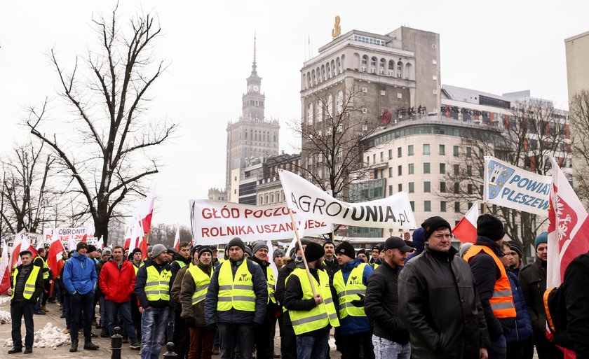 Protest rolników w Warszawie