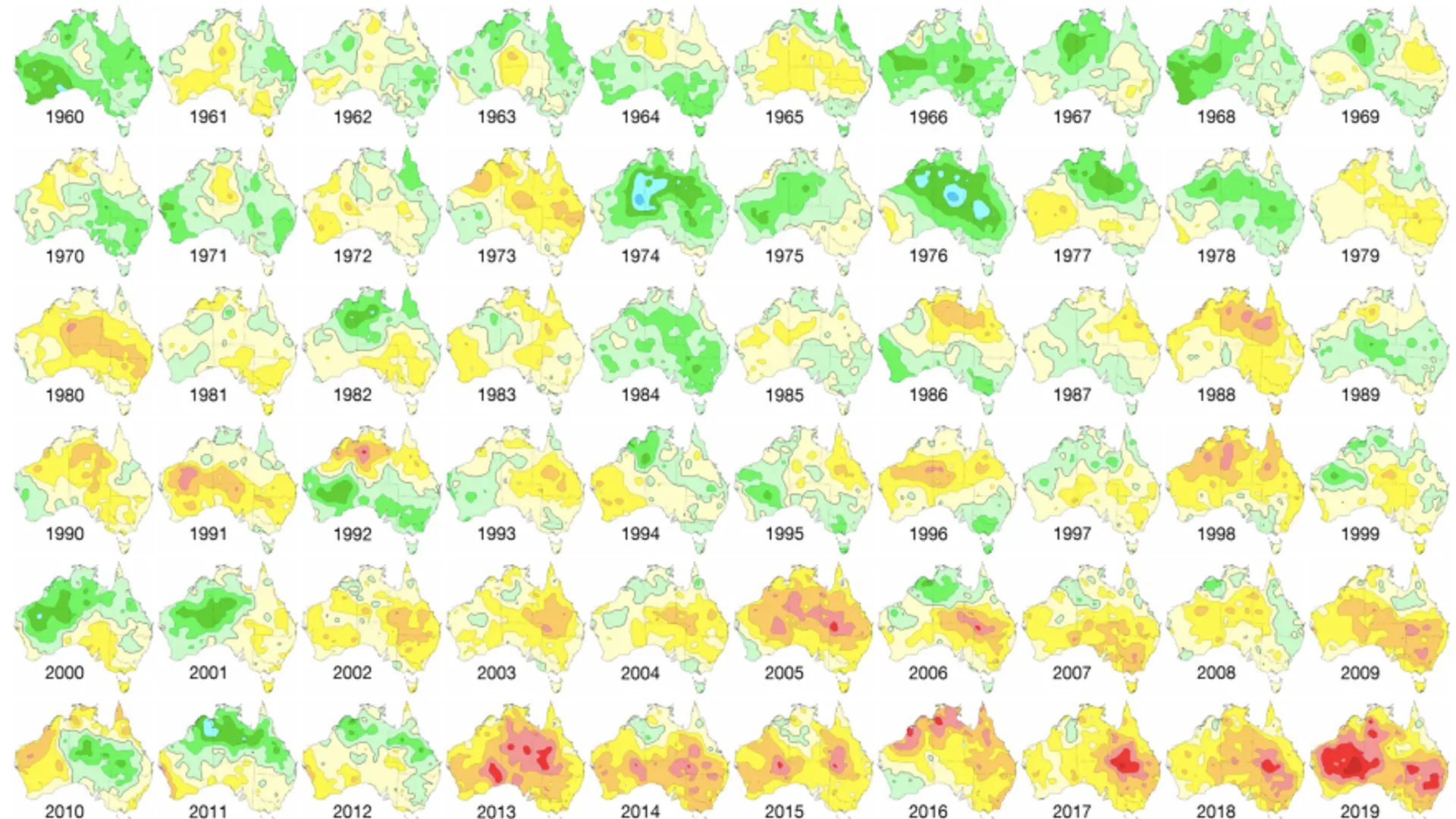 Australia "czerwienieje" w oczach. Ta grafika pokazuje anomalie temperatur w ciągu 110 lat