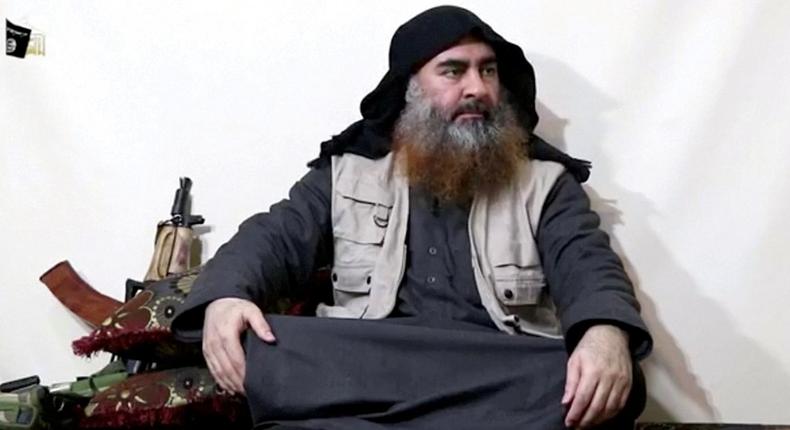 Former Islamic State leader Abu Bakr al-Baghdadi speaks in a video released in April 2019,