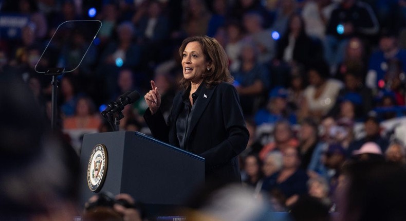 Vice President Kamala Harris proposed Medicare coverage for in-home eldercare. Scott Olson/Getty Images