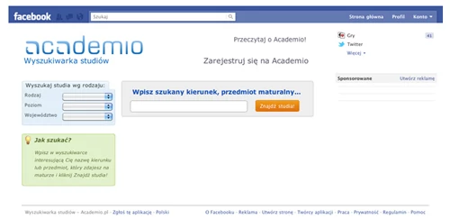 Aplikacja Academio.pl pozwala na wyszukanie odpowiedniego kierunku studiów spośród imponującej liczby 6,5 tysiąca możliwości