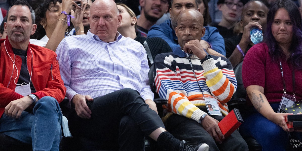 Ojciec Petera, multimiliarder Steven Ballmer na meczu swojej drużyny LA Clippers