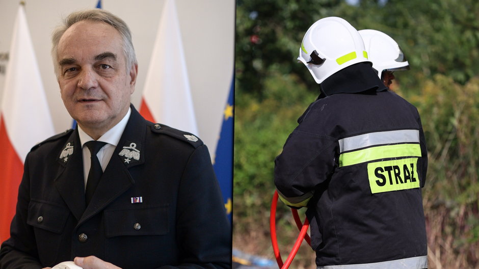 Waldemar Pawlak i strażacy OSP