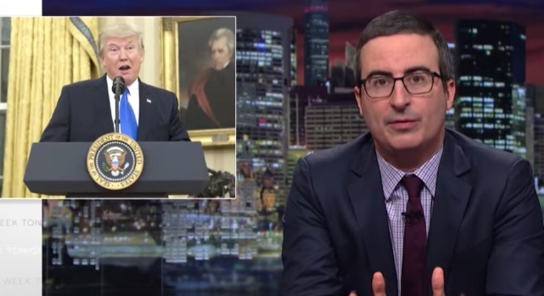 john oliver donald trump commercials cable news hbo