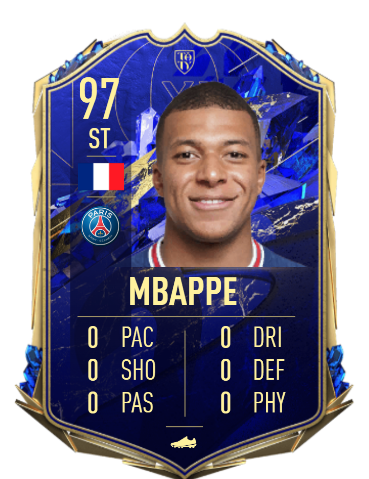 Karta Mbappé FIFA 22 TOTY