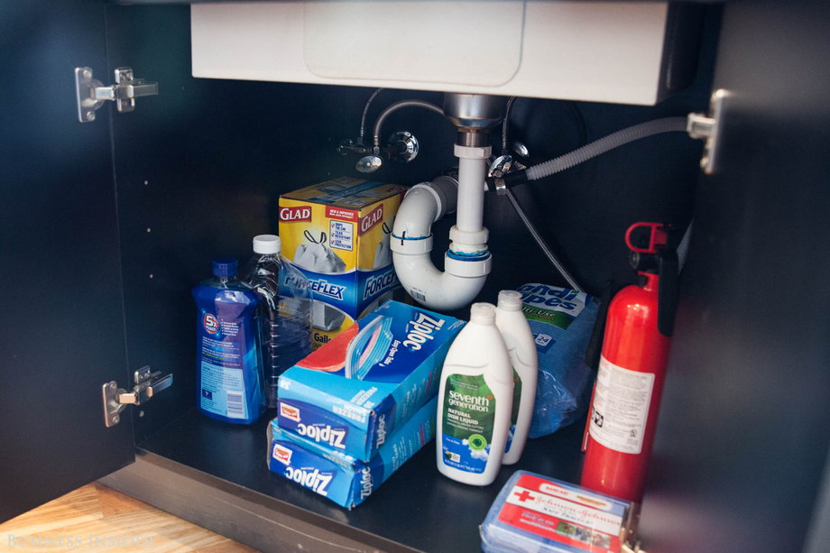 ... and stocks things like cleaning supplies (and coffee), so its residents don't have to worry about a roommate buying rotation.