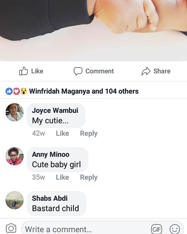 screenshot shared by Amina Mude 