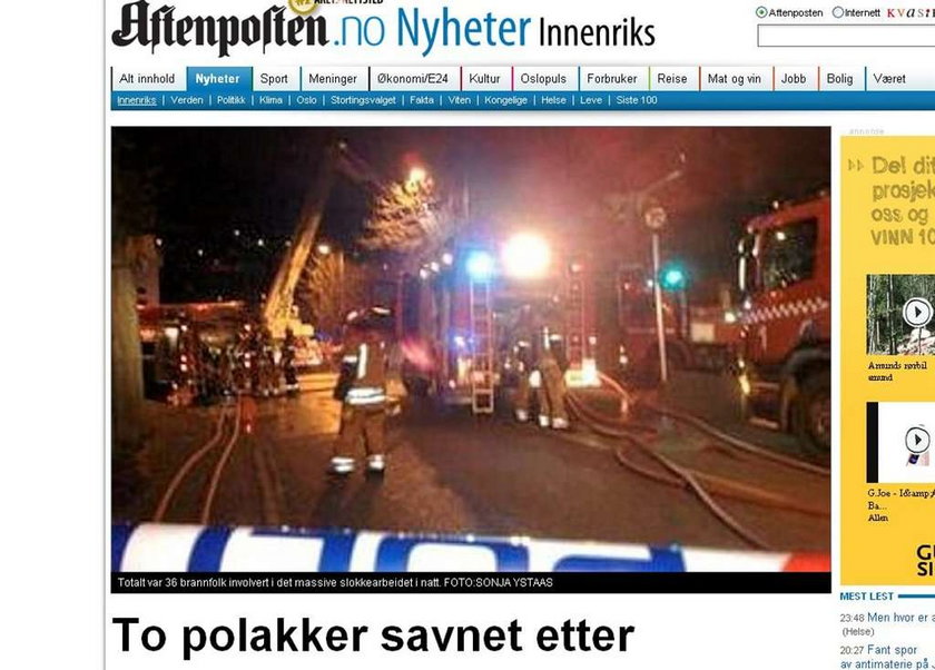 Pożar w Bergen