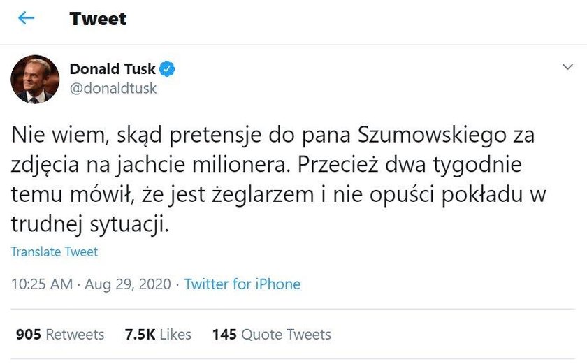 Tusk wbija szpilę Szumowskiemu