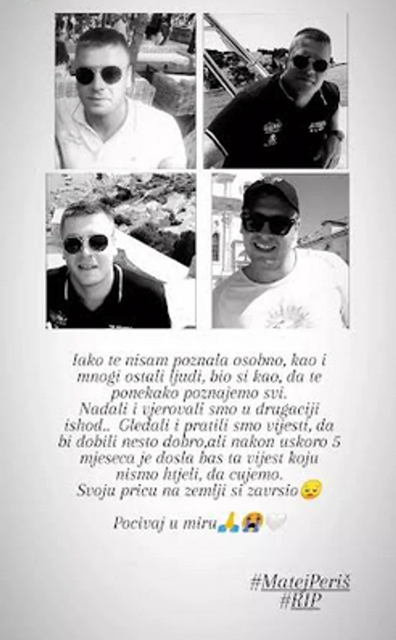 Oproštaji od Mateja Periša preplavili društvene mreže