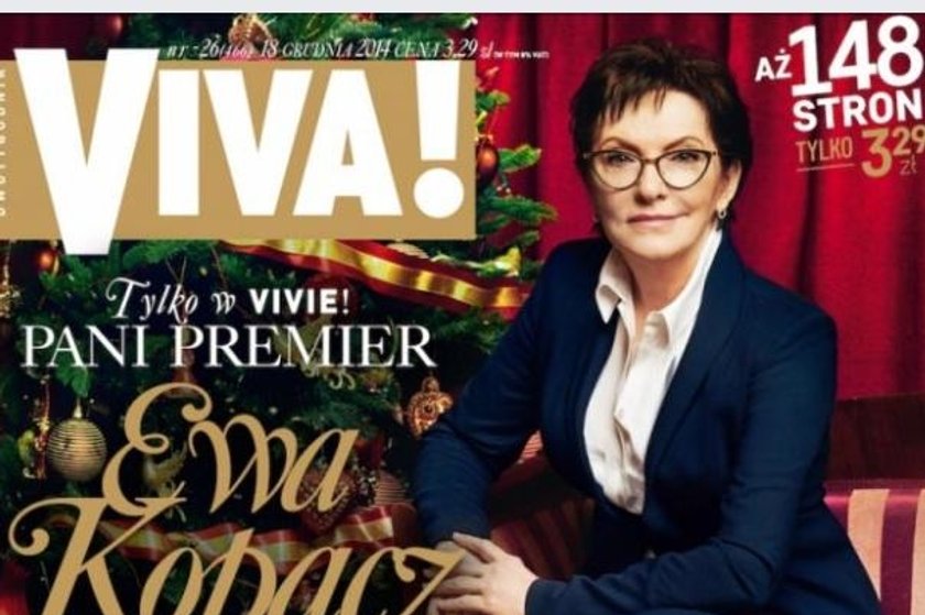 Ewa Kopacz na okładce magazynu "Viva!"