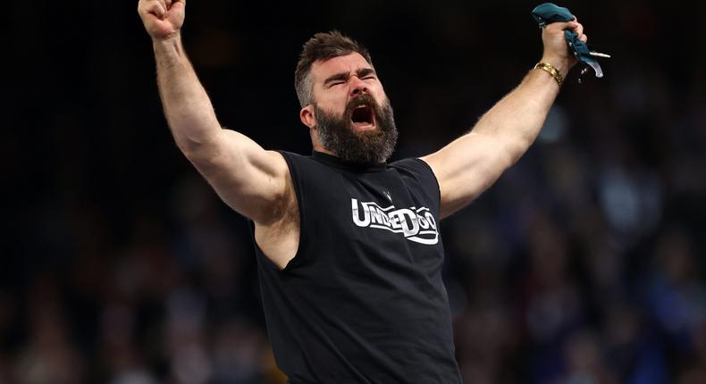 Jason Kelce wants to lose more weight so he can be a better dad.Tim Nwachukwu/Getty Images