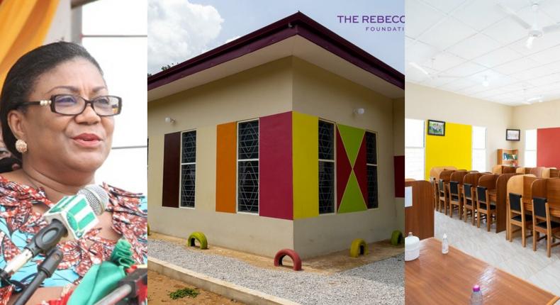 First Lady Rebecca Akufo-Addo builds beautiful library for the people of Kumawu