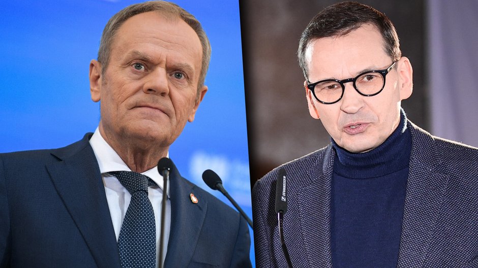 Donald Tusk oraz Mateusz Morawiecki