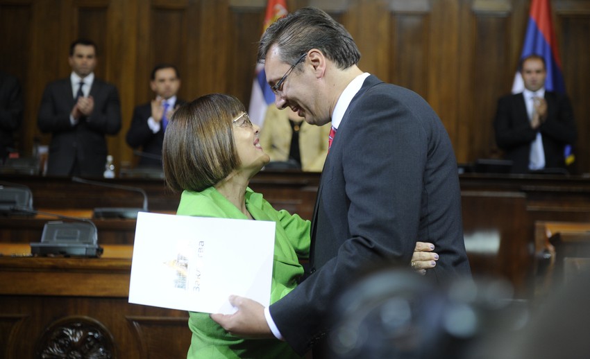 Čestitke: Maja Gojković i Aleksandar Vučić