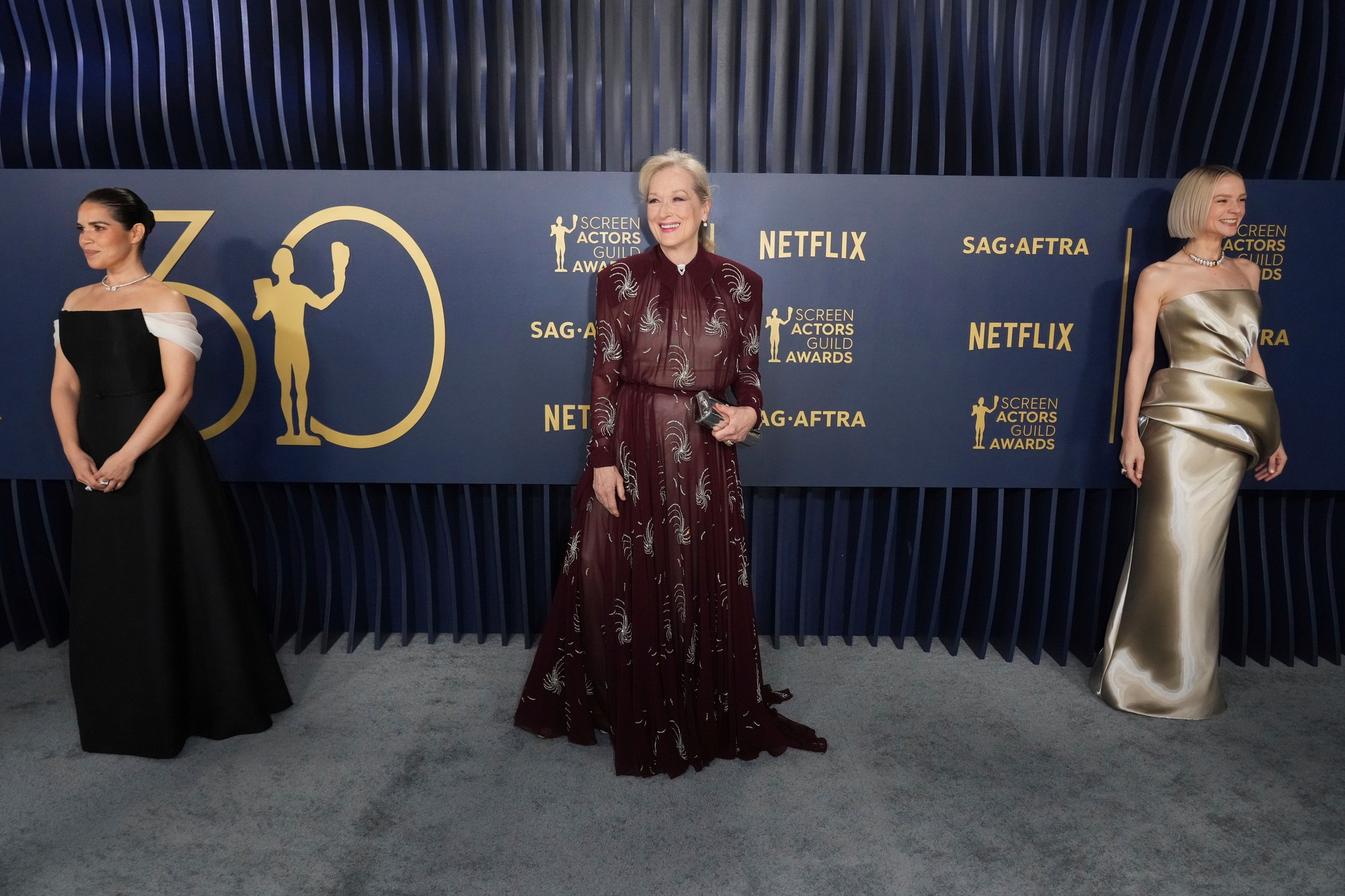Filmové ocenenia SAG - America Ferrera, Meryl Streep, Carey Mulligan.