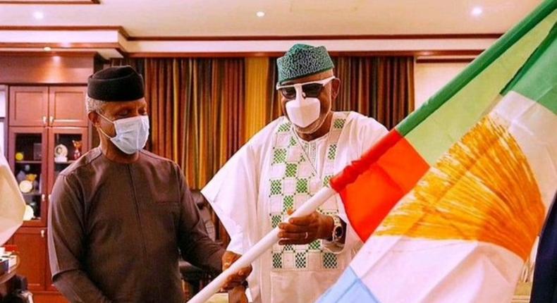 Vice President, Prof. Yemi Osinbajo and Governor Rotimi Akeredolu of Ondo State.