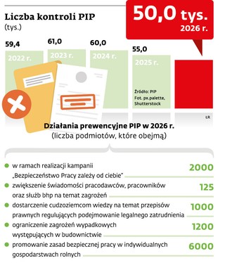 Liczba kontroli PIP (tys.)