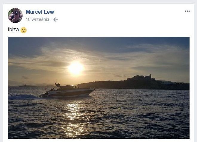 Marcin T. na Facebooku działa pod pseudonimem Marcel Lew. To jego post z 2017 r, gdy ciążyły już na nim poważne zarzuty