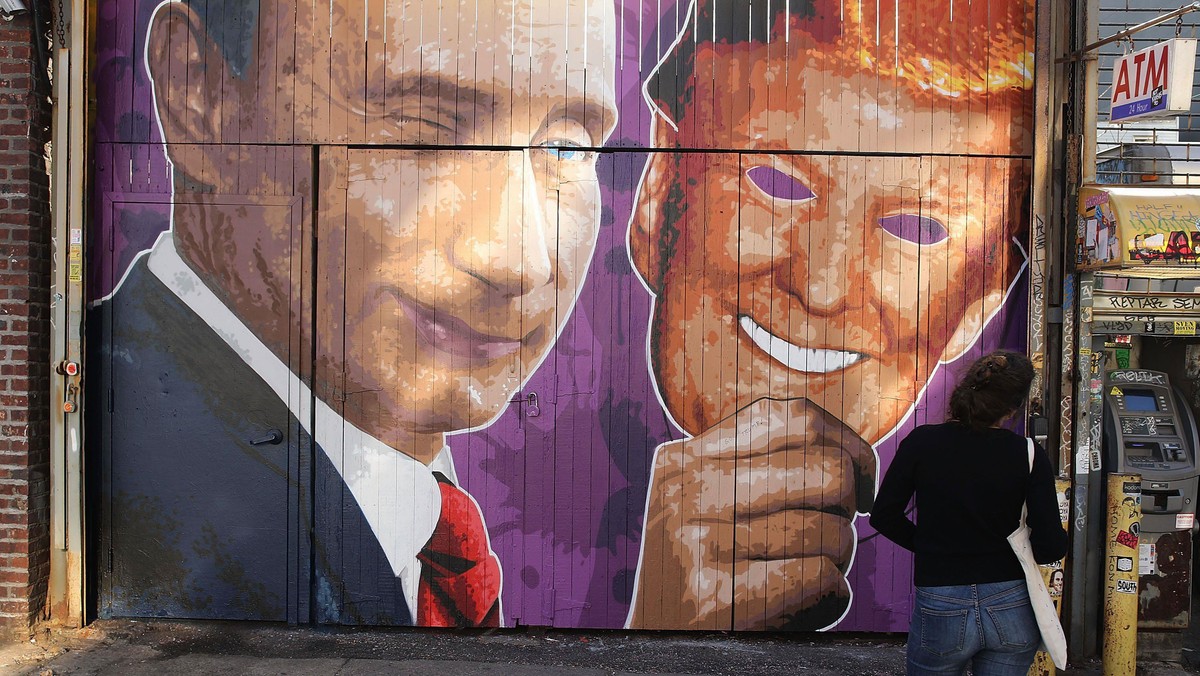 Street Mural In Brooklyn Depicts President Trump In Russian President Putin's Hand