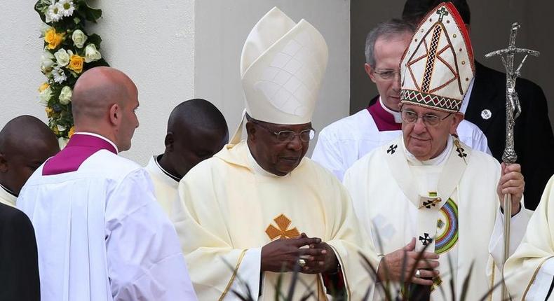 Cardinal John Njue and Pope Francis