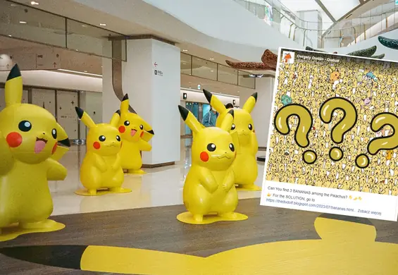 Znajdź trzy banany wśród Pikachu. To zadanie rozrusza szare komórki