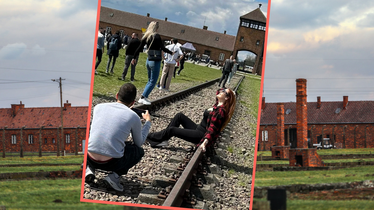 Oburzająca "sesja" w obozie Auschwitz-Birkenau. Muzeum apeluje do turystów