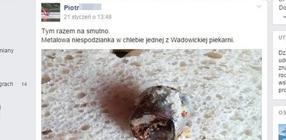 Piekarnia grozy! Klient znalazł w chlebie coś takiego