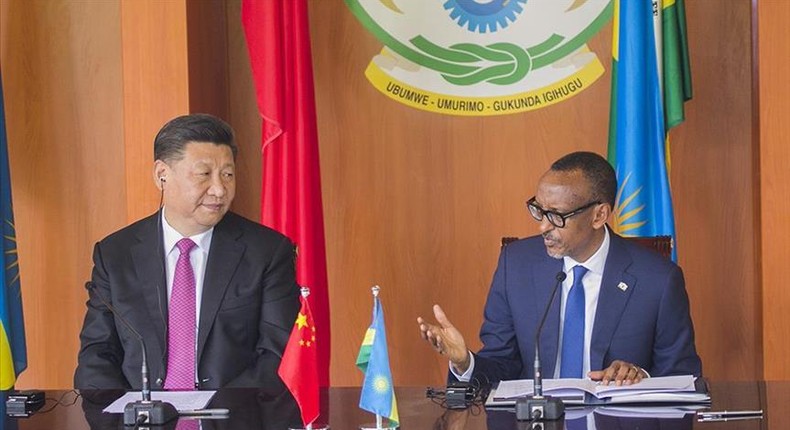 Chinese and Rwandan presidents