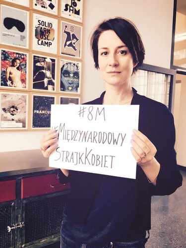 Maja Ostaszewska popiera Strajk Kobiet 8 marca / zdjęcie z profiul Strajk Kobiet