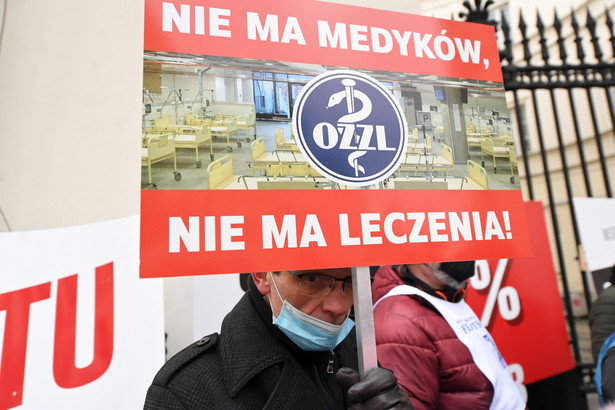 protest pracowników medycznych Warszawa