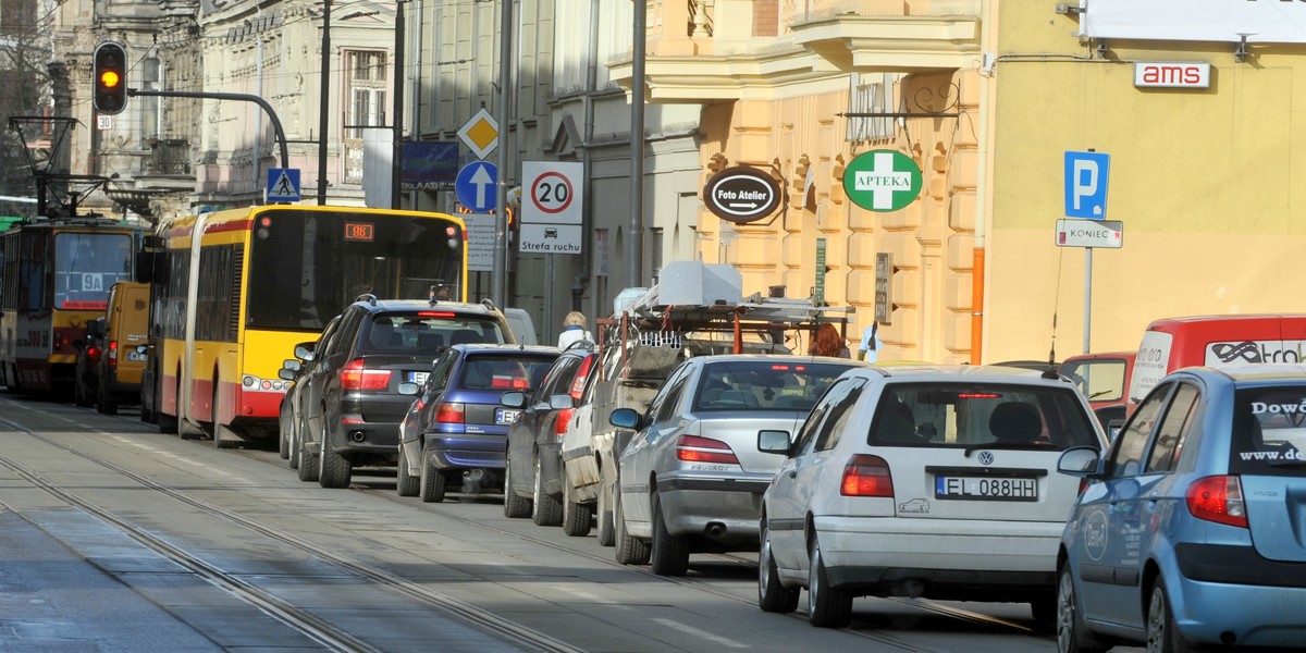 Korki w mieście powodu remontu Jaracza