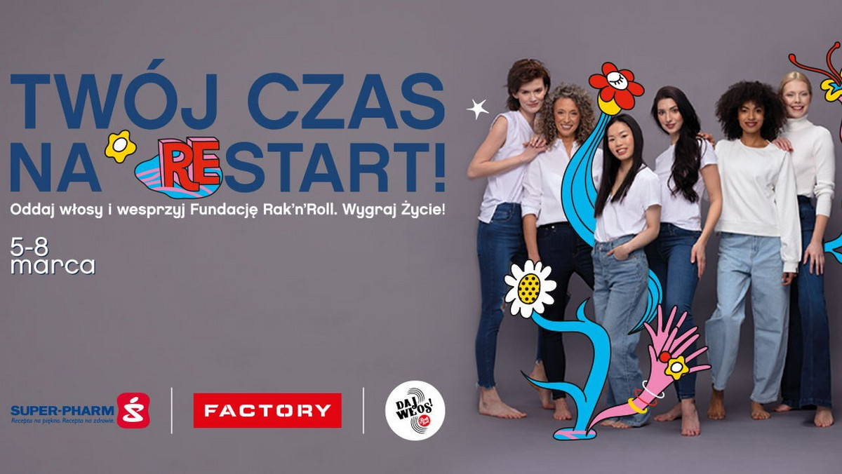 <strong>2 marca 2021 Daj Włos ! – wyjątkowa akcja charytatywna Fundacji Rak’n’Roll. Wygraj życie! zagości w najbliższy weekend w FACTORY Kraków. To program wsparcia dla kobiet, będących w trakcie chemioterapii onkologicznych. W najbliższy piątek, sobotę i poniedziałek każdy będzie miał szansę oddać włosy dla fundacji w specjalnie zbudowanej strefie fryzjerskiej. Z nich powstaną wyjątkowe peruki.</strong>