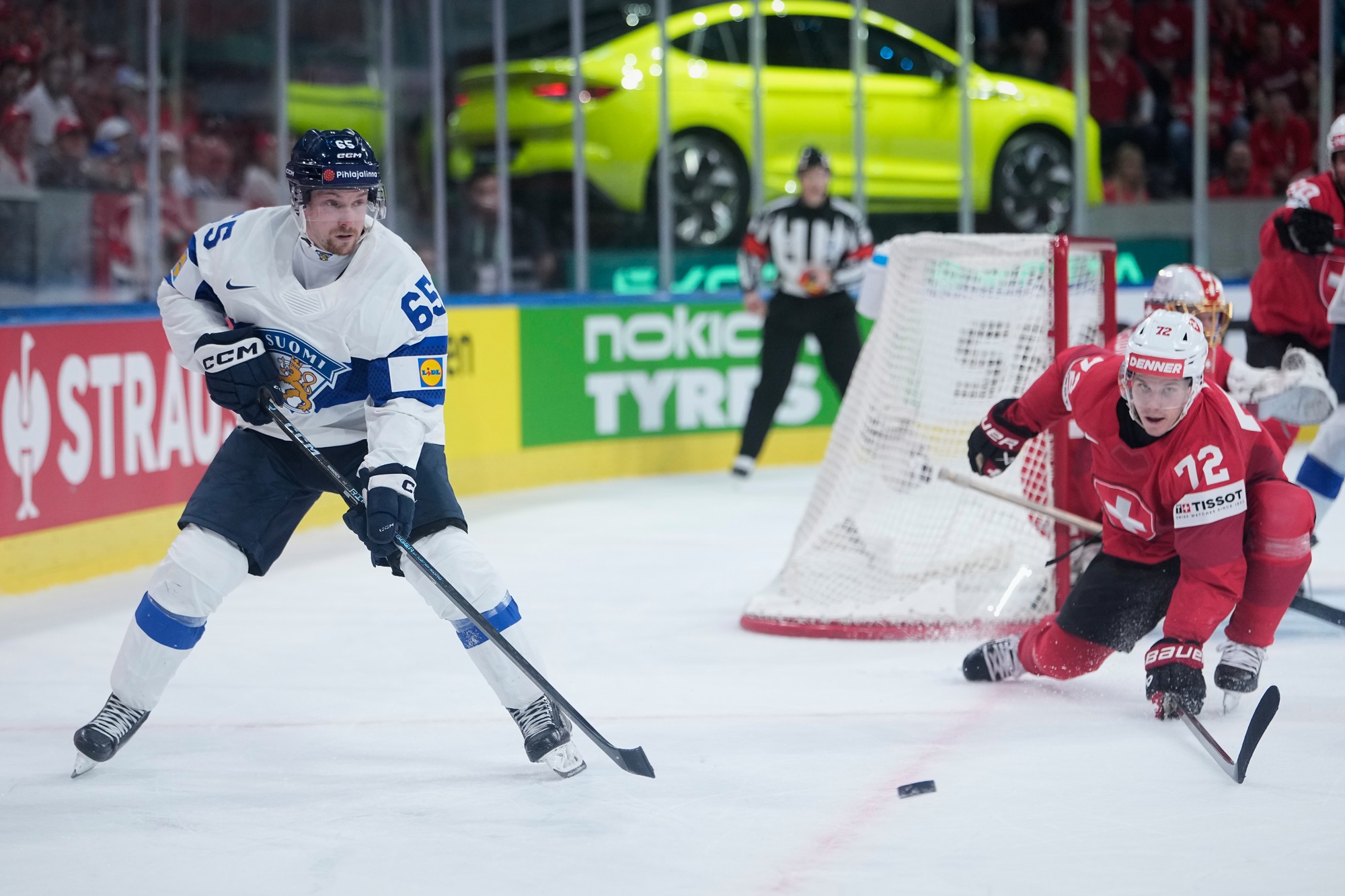 MS v hokeji 2026 - finálový zápas: Švajčiarsko - Fínsko. 