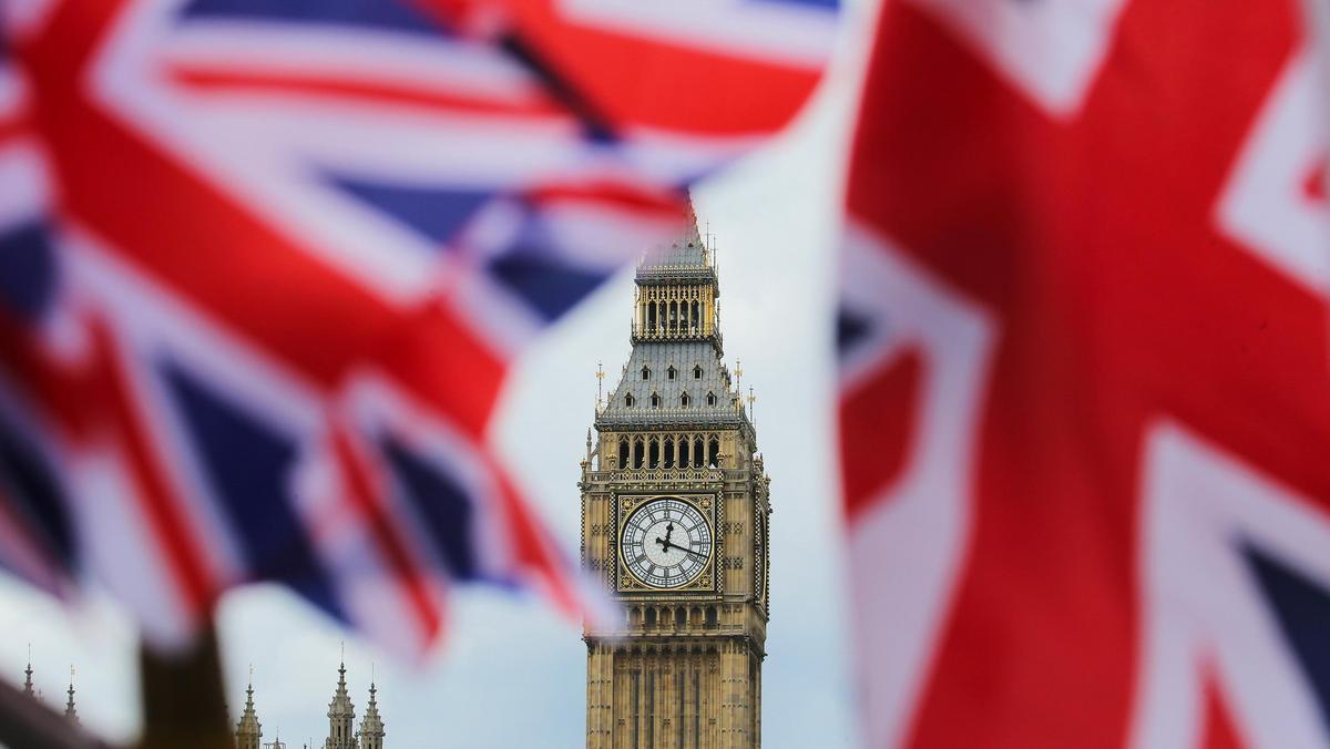 Wielka Brytania Unia Europejska Brexit Big ben flaga brytyjska Union Jack