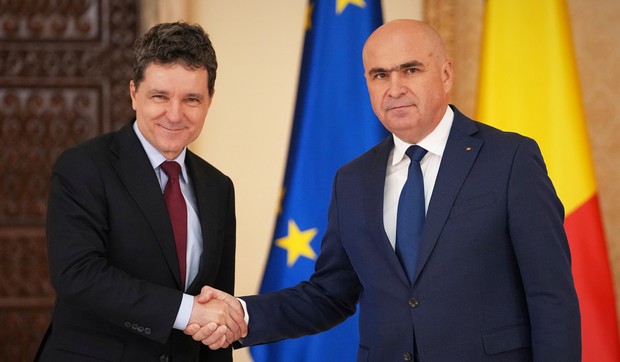 Predsednik Rumunije Nikušor Dan i Ili Bolojan