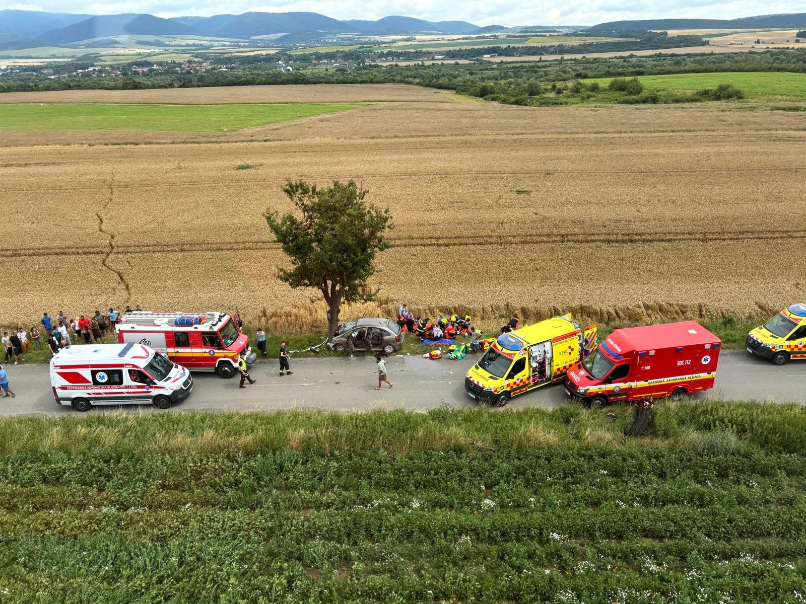 Pri obci Ražňany v okrese Sabinov došlo k vážnej dopravnej nehode. 