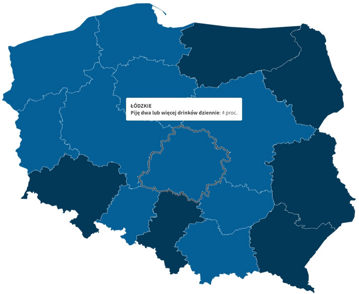 Piję dwa lub więcej drinków dziennie