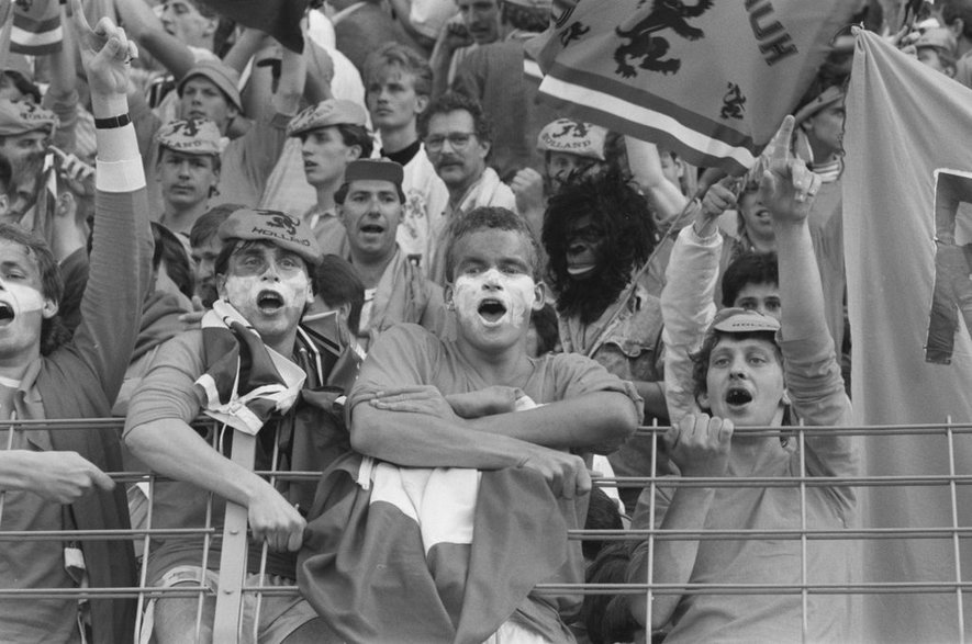 Holenderscy kibice w czasie Euro 1988