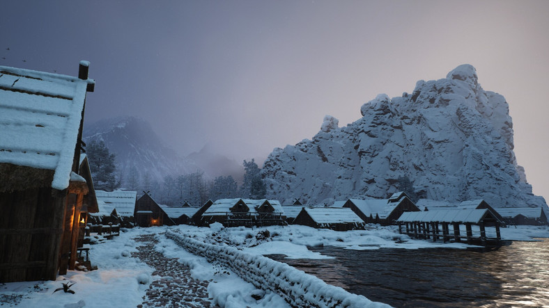 Miasto Dawnstar odtworzone na silniku Unreal Engine 5