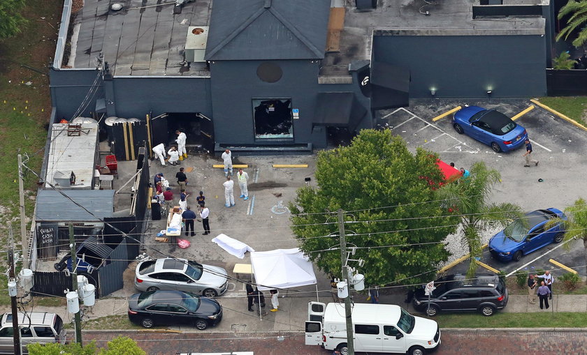 Widok z lotu ptaka na scenę masakry w Pulse Nightclub w Orlando