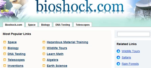 BioShock.com reklamuje różne dziwne rzeczy z pogranicza technologii i medycyny