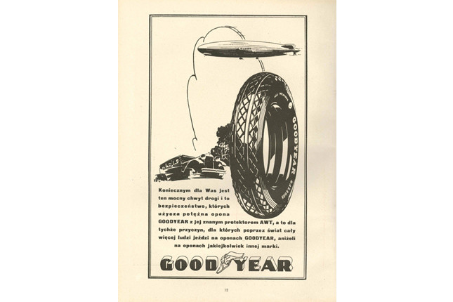 Goodyear: reklamy retro z lat 30.