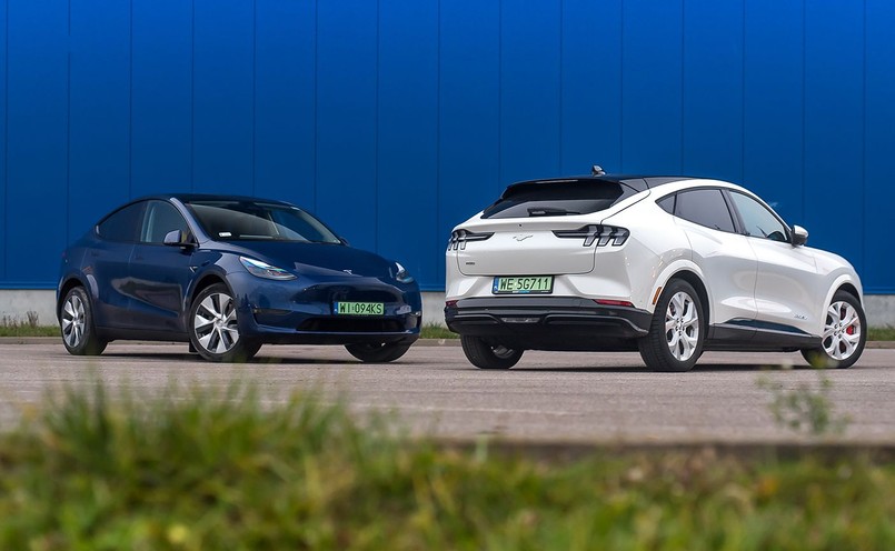 Tesla Model Y i Ford Mustang Mach-E