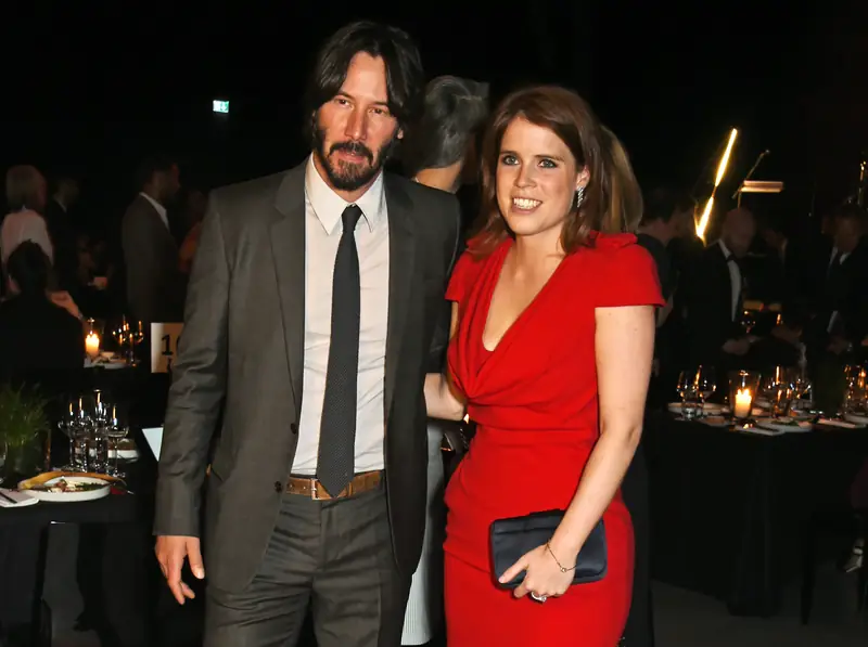 Księżniczka Beatrice i Keanu Reeves na gali UNAIDS Fot. David M. Benett/Dave Benett/Getty Images