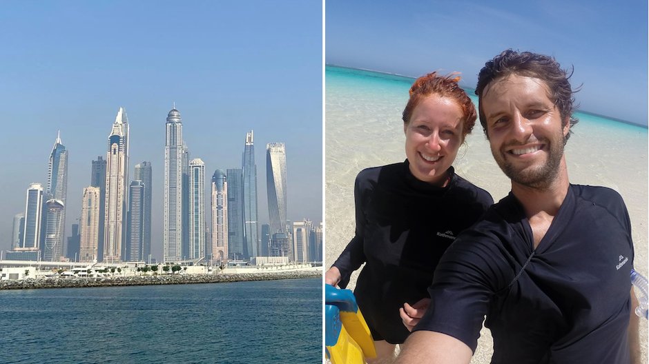 Dubaj i Marta Blocka z mężem Arkiem